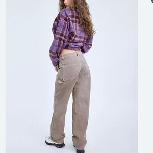 TNA Greenwich Purple Gray Utility Cargo Jeans